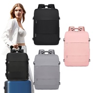 Oxford Cloth Travel Backpack 36-55L Large Capacity Shoe Compartment Laptop Daypack Unisex
