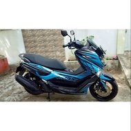 Decal nmax Full Body Stiker Motor N Max Biru Grafis Simpel