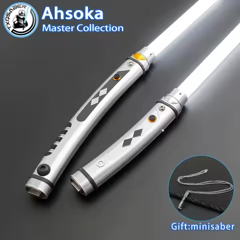 TXQSaber Ahsok TV Lightsaber RGB Heavy Dueling Premium NeoPixel Proffie Sword Bluetooth Control Meta