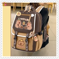 46cm Kapibara Backpack Junior High School Students Cute Capybara School Bag Multi-Layer Multifunctio