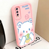Casing hp for VIVO Y20 Y20s Y20i Y20t Y20G Y12s Y12a Y11s Y30G Y33t Y33s Case Bling Blush Bear Heali