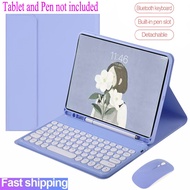 For Samsung Galaxy Tab S7 FE Round Keyboard Case For Tab S7/S8 Plus 12.4inch S7/S8 11" Tab A7/A8 Lea