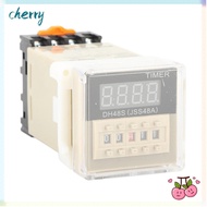 CHERRY Time Relay, 0.01S-99H99M with Socket Base Digital Time Relay, Precision Timing 220V DH48S‑2Z 