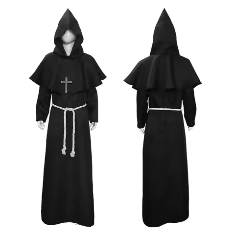 Christianity Plague Doctor Costumes Kids Medieval Monk Priest Cosplay Mask Latex Halloween Costumes 