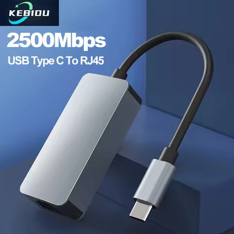 2500Mbps USB C Type-C Ethernet To RJ45 2.5G USB 3.0 Wired Adapter Converter Lan Network Hub For Wind