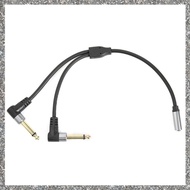 [feidan33.ph] 1/8 Inch Socket to 1/4 Inch Plug Y Splitter Adapter Cable 0.24M 3.5mm Female Stereo to