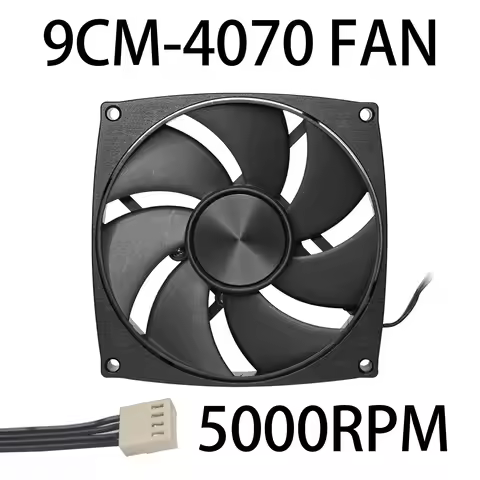 Metal CNC 4070 Modified Fan 9615 PWM 4Pin,5000RPM FDB Bearing,High Air Volume,ITX PC Case,For 9cm/90