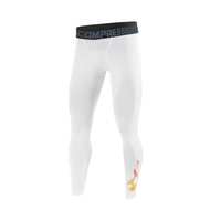 Flame Design Compression Tights for Men - High Elasticity, Breathable, Quick-Dry for Sports