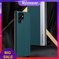 Flip-type Phone Case Automatic Magnetic Phone Cover for Galaxy S23 Ultra