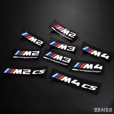 For M 2 M3 M4 Competition Cs Car tail label sticker For BMW M Power M3 M5 Logo G01 G30 F30 F31 E36 E