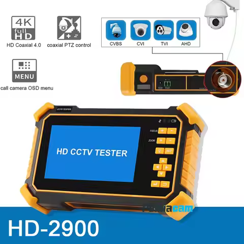 4.3 Inch HD-2900 CCTV Camera Tester 8MP CVI TVI CCTV Tester AHD Analog 4 IN 1 HD Security Video Moni