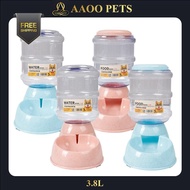 [AAOO Pets] 3.8L Pet Auto Automatic Feeder &amp; Water Drinker - Auto Feeder / Auto Drinker / Pet Feeder Water Dispenser / Bekas Makanan Kucing / Bekas Makan Minum Kucing / Mangkuk Kucing / Mangkuk Makanan Kucing / Cat Food Bowl / Dog Food Bowl / Pet Bowl
