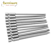 PINEAMY 10pcs Screwdriver Bit Set, S2 Steel 1/4 Inch Hex Shank Cross Head Bits, Durable 100mm Length