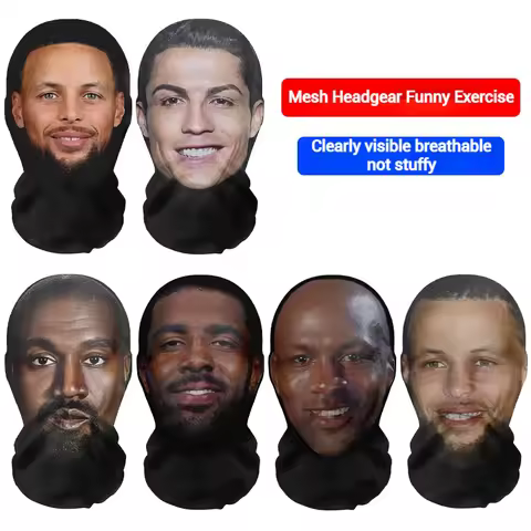 3D Mask Realistic Face Masks Mascaras Realistic Mask Cosplay Prop Funny Mesh Mask Full Face Headwear