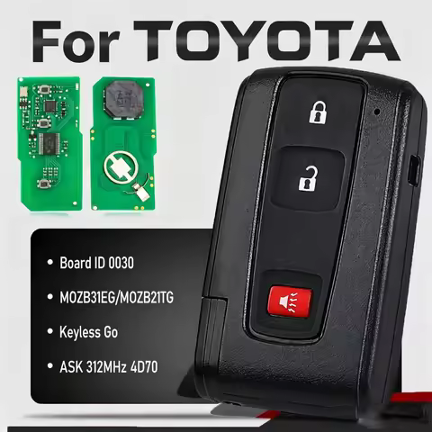 KEYECU MOZB31EG/MOZB21TG Keyless Go Smart Remote Key ASK 312MHz 4D70 Board 0030 for Toyota Prius 200