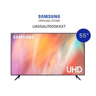 SAMSUNG สมาร์ททีวี UHD 4K TV รุ่น 55AU7000KXXT ขนาด 55 นิ้ว รองรับ Netflix, VIU, Youtube รับประกันศูนย์ 1 ปี