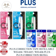 PLUS CORRECTION TAPE REFILLABLE WH-604 / WH-605 / WH-606 PLUS WHIPPER MR | PLUS CORRECTION REFILL