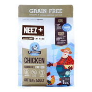 NEEZ+ อาหารแมว(รสไก่) Neez Plus เกรนฟรี เกรดพรีเมี่ยม( สูตรไก่)สำหรับแมวโตอายุ 1ปีขึ้นไป  ขนาด1kg