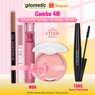 Combo 4M (Eye shadow + blush + eyebrow pencil + fixing tint lipstick) Etude get 1 free Thefaceshop m