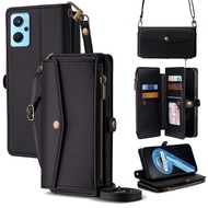 Leather Flip Case for Realme GT Master C11 2021 C20 C12 C25 C25S C15 C21 C21Y C25Y Casing with 2 Str