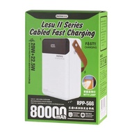 Remax Series 20W+22.5W Cabled Fast Charging Power Bank 80000mAh RPP566 RPP291