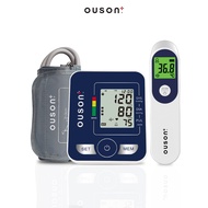 [BUNDLE SET] Original Ouson BSX556 Digital Arm Type Blood Pressure Monitor Machine And Infrared Digital Thermometer For Baby And Adult