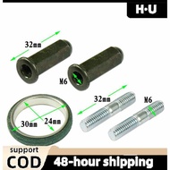 [H·U] Motorcycle Exhaust Studs Nuts Gasket Set Fit for GY6 50cc 125cc 150cc QMB139 PH