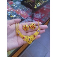 Dubai jewelry Set gemstone titanium chain Women's jewelry