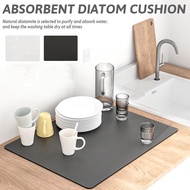 Dish Drying Mat Kitchen Soft Diatomite Absorbent Drain Pad Countertop And Dry Quick  Bathroom Floor Mats