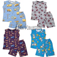 RS Seller Boys Playset / Baju Siang Kanak-Kanak Lelaki / Tshirt Lengan Pendek dan Seluar Pendek ( 1-