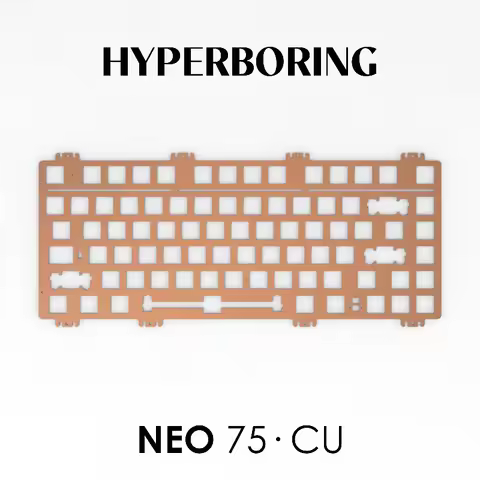 Neo75·CU Positioning Plate Custom Mechanical Keyboards Accessory PC PP FR4 Alu Carbon Fibre Brass Ma