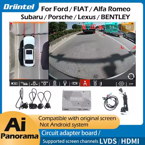 For Lexus TOYOTA Highlander Tundra Crown Corolla CROSS RAV4 PHEV Prado Prius 1080P Around View 360° 