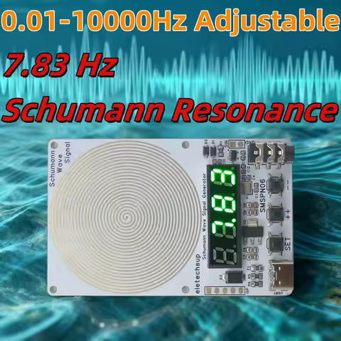 Mini 7.83Hz Schumann Resonances 0.01Hz~9999Hz Sine Wave Signal Generator for Synchronize Your Brainw