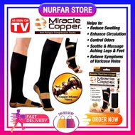 Miracle Copper Anti-Fatigue Compression Socks/ Stoking Terapi Berpantang Kaki Bengkak Sarung Kaki