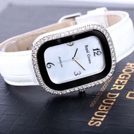 義大利RC復古女手錶小香風鑲鑽腕錶真皮錶帶石英錶  RC Italy retro female small fragrant wind diamond-studded watch watches leather strap quartz watch.