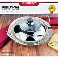 Stainless steel wok pan lid combination Subron 28cm 30cm 32cm 34cm 38cm 40cm