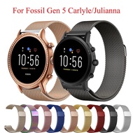 Stainless Steel Watchband for Fossil Gen 5 Carlyle Garrett Julianna Men Women magnetic Steel Watch Band Replacment Strap