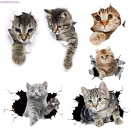 FUSIONFLASH Car 3D Cat Stickers, 3D Cat Animal Styling Cat in The Crack Sticker, Car Accessories Uni