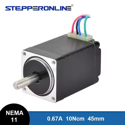 STEPPERONLINE Nema 11 Stepper Motor Bipolar 1.8deg 10Ncm 0.67A 28x28x45mm 4 Wires for DIY CNC 3D Pri