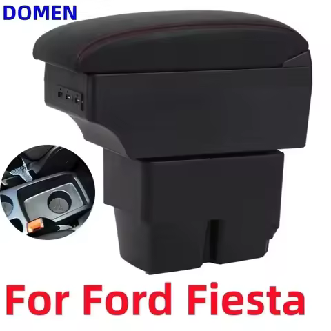NEW For Ford Fiesta Armrest box For Ford Fiesta MK7 Car Armrest Storage box Dedicated Retrofit Inter