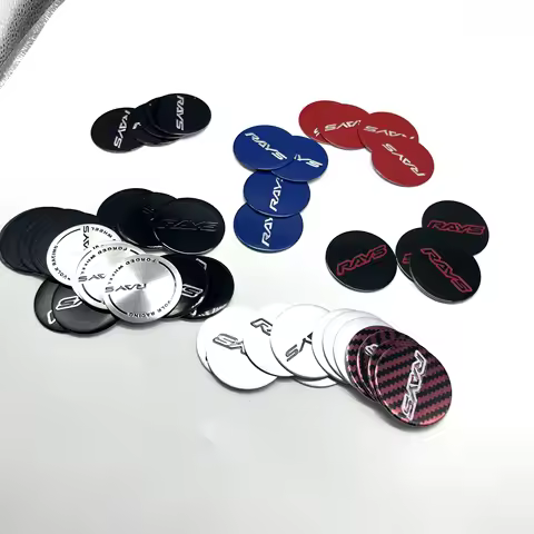 4pcs RAYS 45mm 50mm 3D Universal Car Wheel Center Hub Cap Sticker RAYS Racing Badge Emblem Sticker C