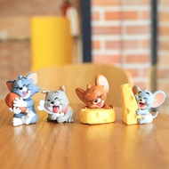 Tom And Jerry Figurine Cheese Cat And Jerry Car Decorative Desktop Cake Decorations PVC Material Col