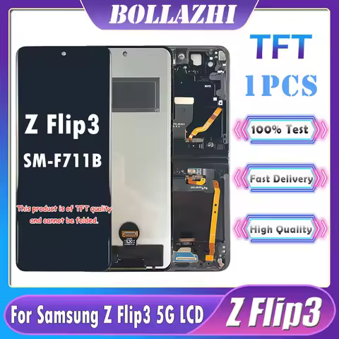 TFT LCD For Samsung Z Flip 3 5G LCD Display Touch Screen Digitizer For Z flip3 With Frame SM-F711B S