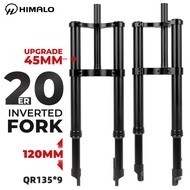 Inverted Suspension Fat Fork for 20inch Snow Bike Ebike 20*4.0 Fat Tire Spring Oil 135MM width Fat Bike Front Fork Bicycle Accessory