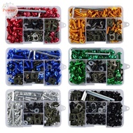 177PCS/Set CNC Alloy M6 M5 Fairing Bolts Kit Bodywork Screws Nut For Motorcycle 6 colors