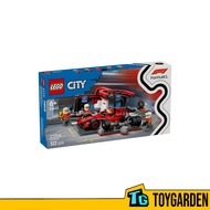 Lego City 60443 F1 Pit Stop & Pit Crew With Ferrari Car