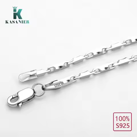 KASANIER New Woman Real S925 Sterling Silver 1.8mm Fine Chain Necklace With Lobster Clasps For Man a