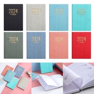 YSLRFL A7 2024 Agenda Book with Calendar Pocket To Do List English Notepad High Quality Diary Weekly Planner School Office