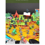 JEU Nostalgic Cavalry Civil War Civil War Civil Warrior Toys War Military Sand Table Model Middle-ag