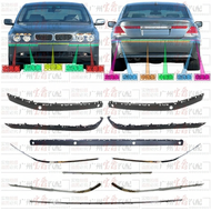 แถบตกแต่งสำหรับ BMW 7 Series E66 bumper E65 หลัง